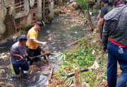 Karang Taruna RW 01 Wanasari Gelar Aksi Sosial Dengan Bebersih Sungai Cangkring