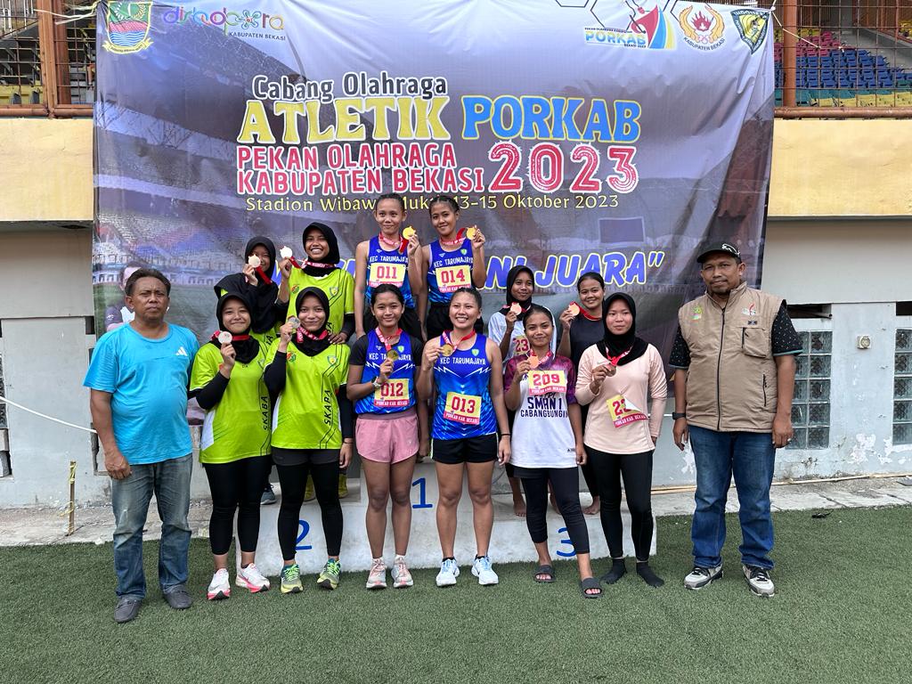 Kecamatan Tarumajaya Makin Tak Terbendung, 7 Medali Emas Atletik Di Borong