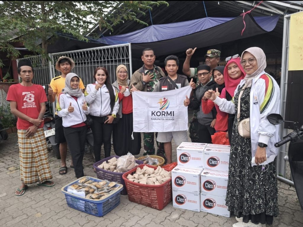 Peduli Korban Banjir, KORMI Kab Bekasi Kirim Bantuan Ke Tambun Utara Dan Babelan