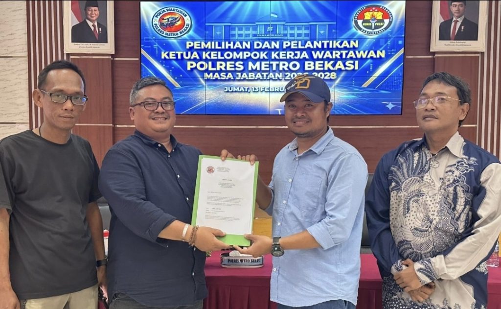 Lewat Aklamasi Suryo Daryono Nahkodai Pokja Wartawan Polres Metro Bekasi 2026-2028