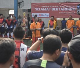 Semarakkan Hari Jadi ke-76 dan HUT RI ke-81, 28 Tim Adu Gocekan Di Rumput Hijau Futsal Bupati Bekasi Cup