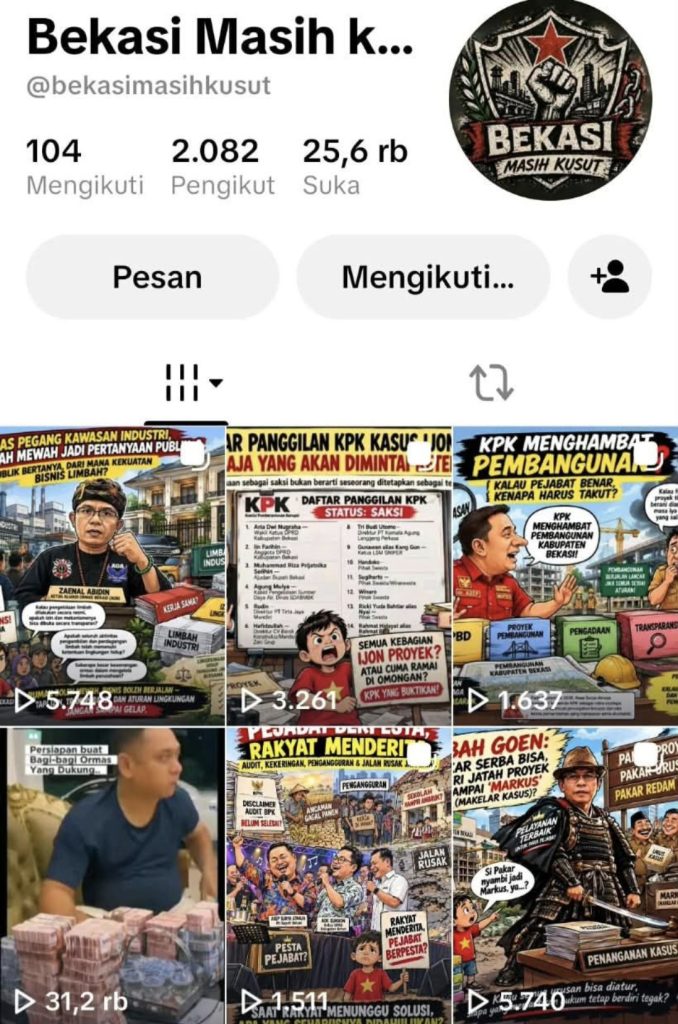 Mahamuda Sayembarakan Hadiah USD 3.000 , Yang  Bisa Unglap Akun “Bekasi Makin Kusut”