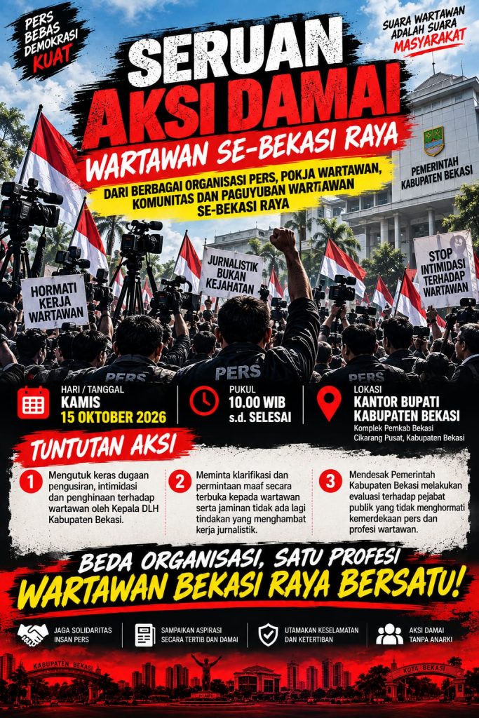 Wartawan Bekasi Siapkan Aksi Damai, Minta Persoalan dengan Pejabat Diusut Objektif